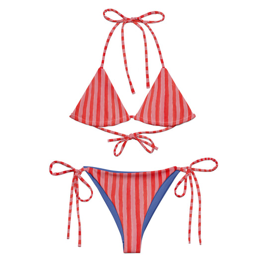 ♻️ Stripes recycled string bikini